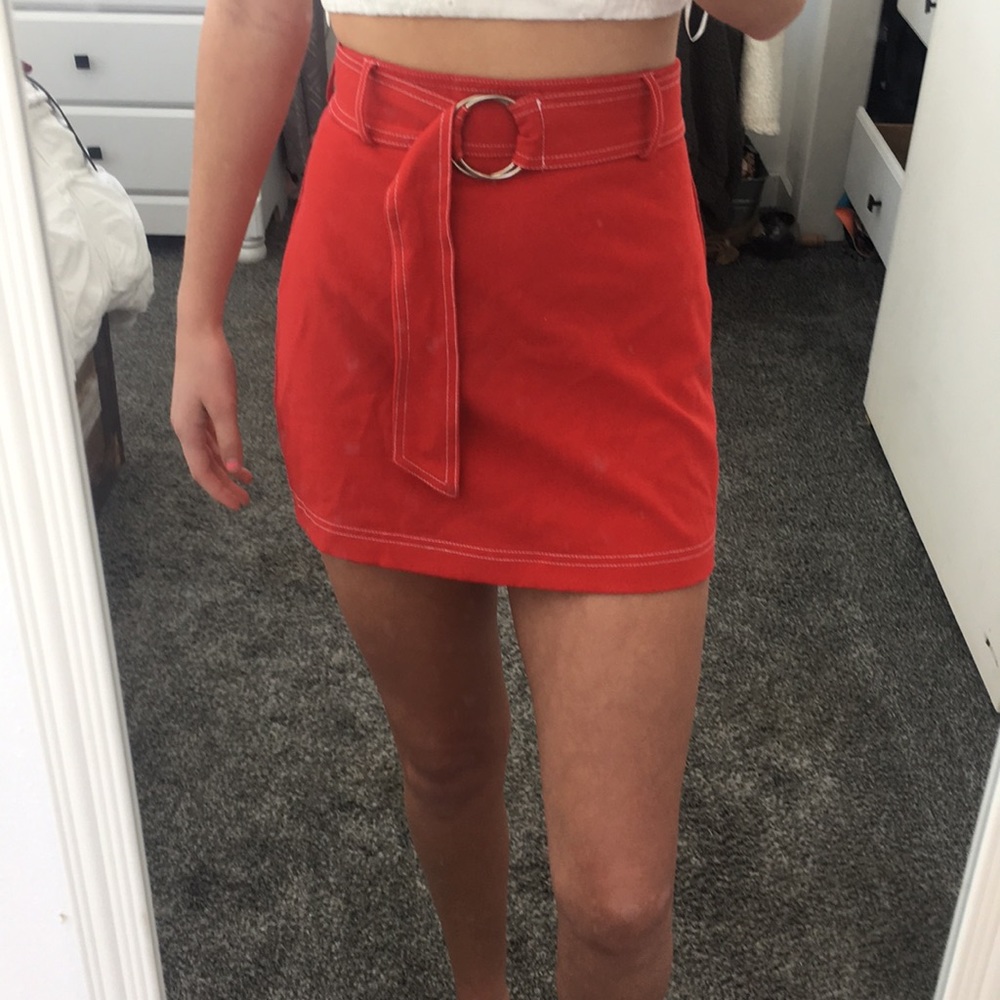 Red skirt